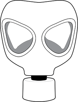 Gas Mask Vector Illustration PNG with transparent background