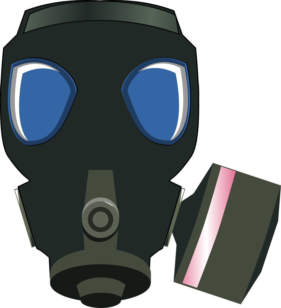 Gas Mask Black Protection Free Picture - Clip Art Of Gas Mask, HD Png Download PNG with transparent background