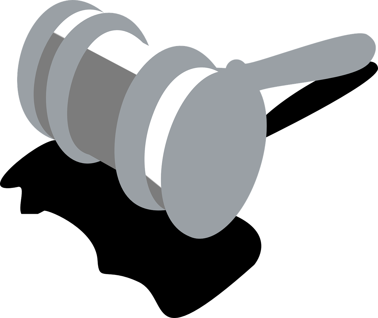 Gavel Icon Gray Background