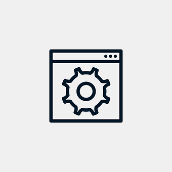 Gear Icon Graphic PNG with transparent background