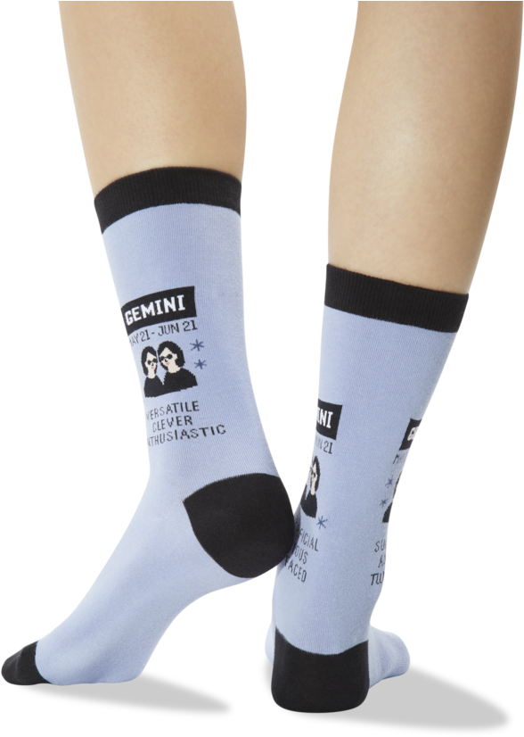 Women's Gemini Zodiac Socks In Periwinkle'Class='slick - Sock, HD Png Download PNG with transparent background