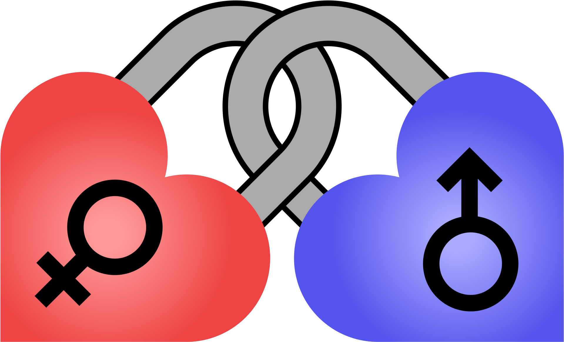 Male And Female Symbols - Transparent Heart Male Female, HD Png Download PNG image with a transparent background, free high-resolution download