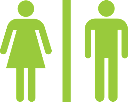 Gender Symbols Restroom Signage