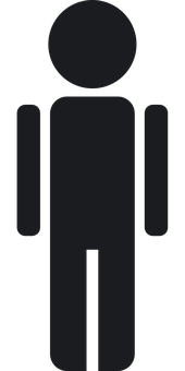 Generic Male Silhouette Icon PNG with transparent background