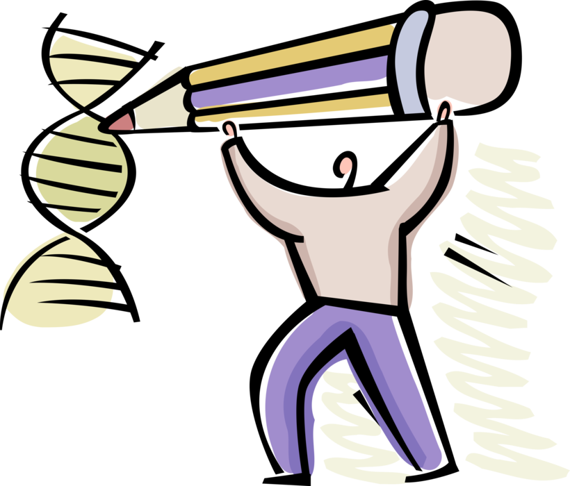 Genetic Editing Illustration PNG with transparent background