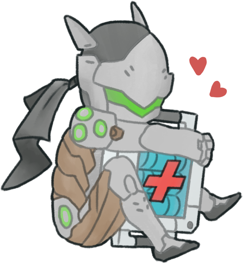 Genji X Healthpack Otpa Small Genji Doodle-ps He’s - Genji Meme Png, Transparent Png PNG with transparent background