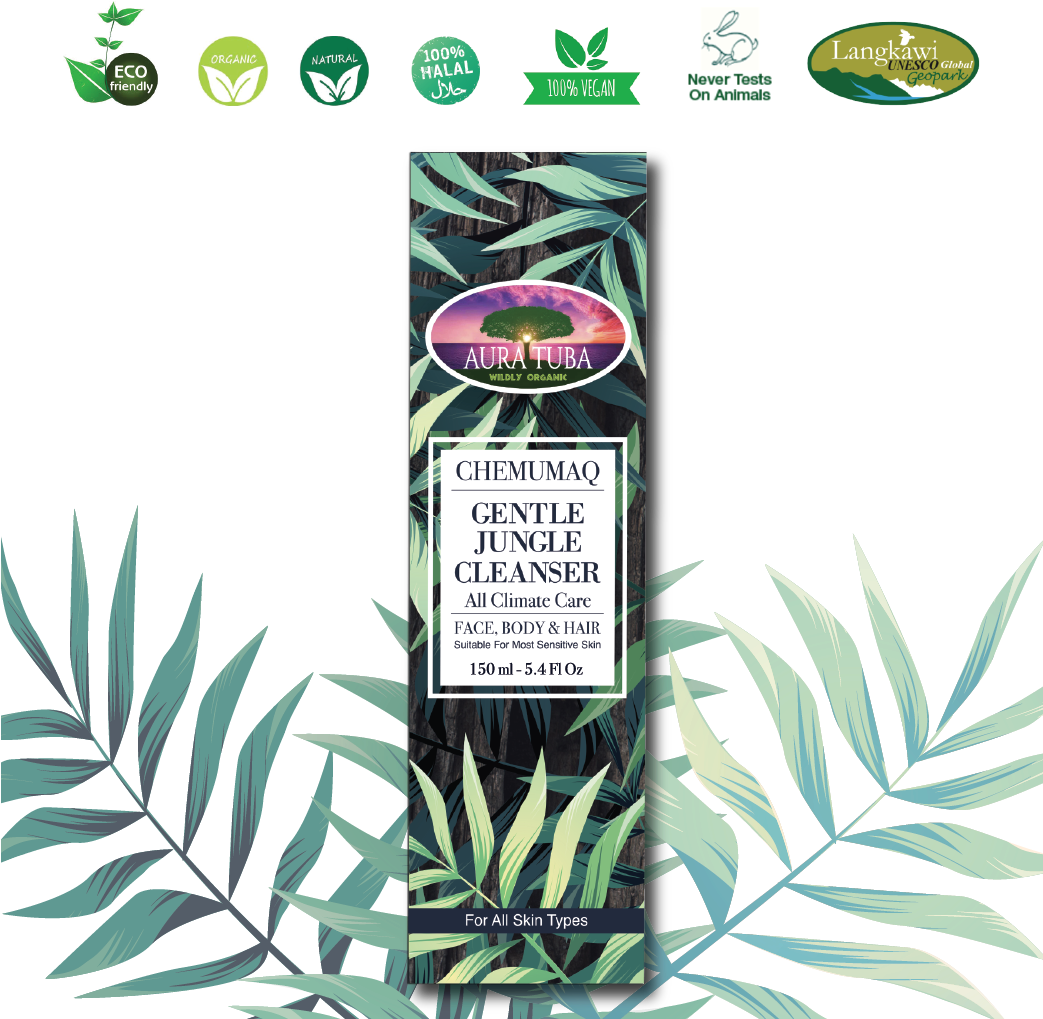 Gentle Jungle Cleanser Product Packaging PNG with transparent background