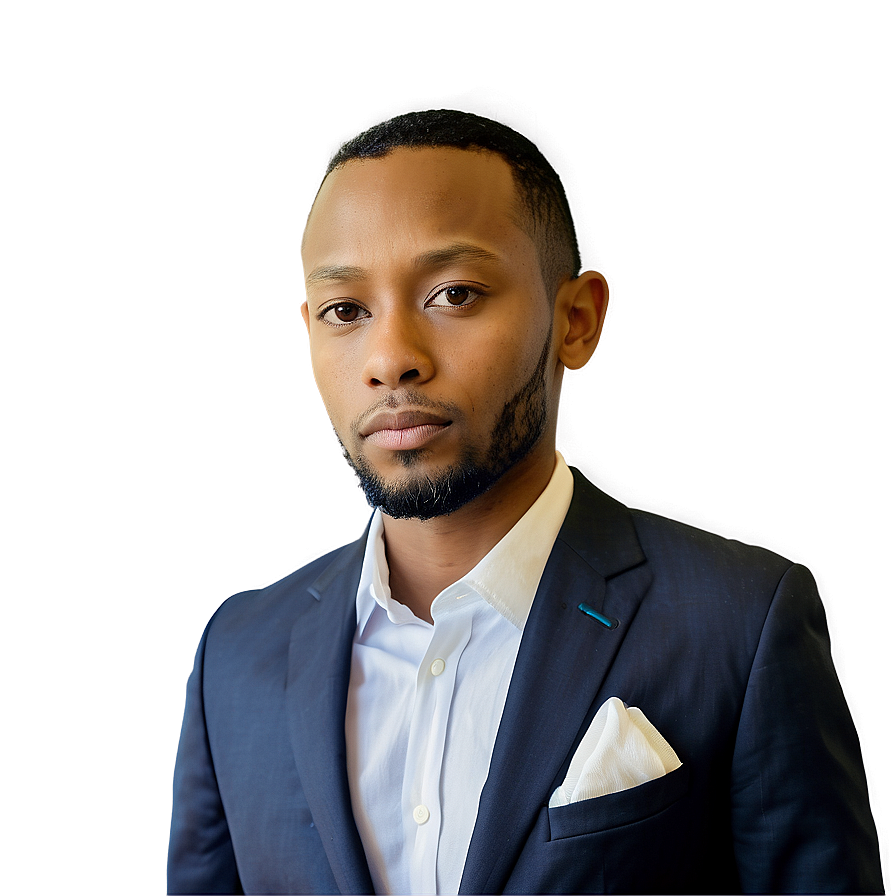 Gentleman in Suit Portrait PNG jel PNG with transparent background