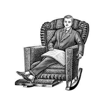 Gentleman Reading Newspaperin Armchair