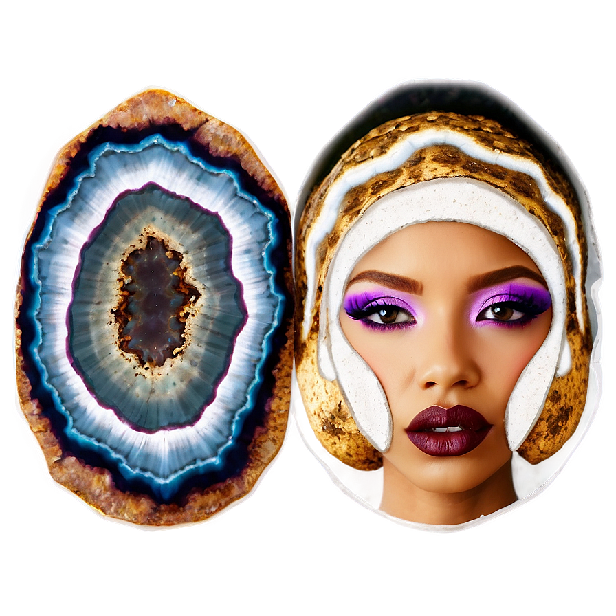 Geode Inspired Makeup Art Png 68