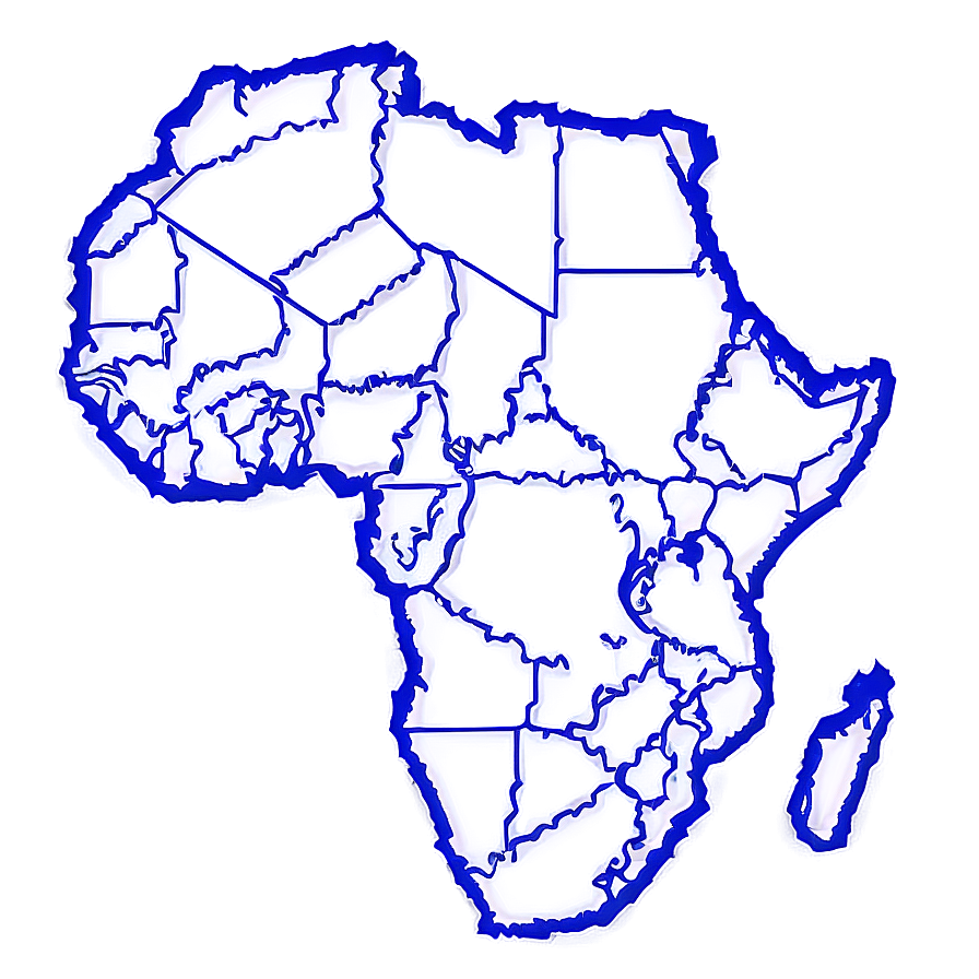 Geometric Africa Outline Png 06262024