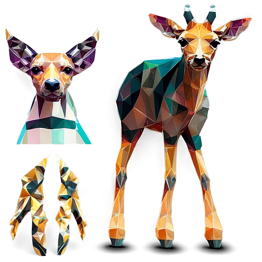 Geometric Animal Illustrations PNG gco80 PNG with transparent background