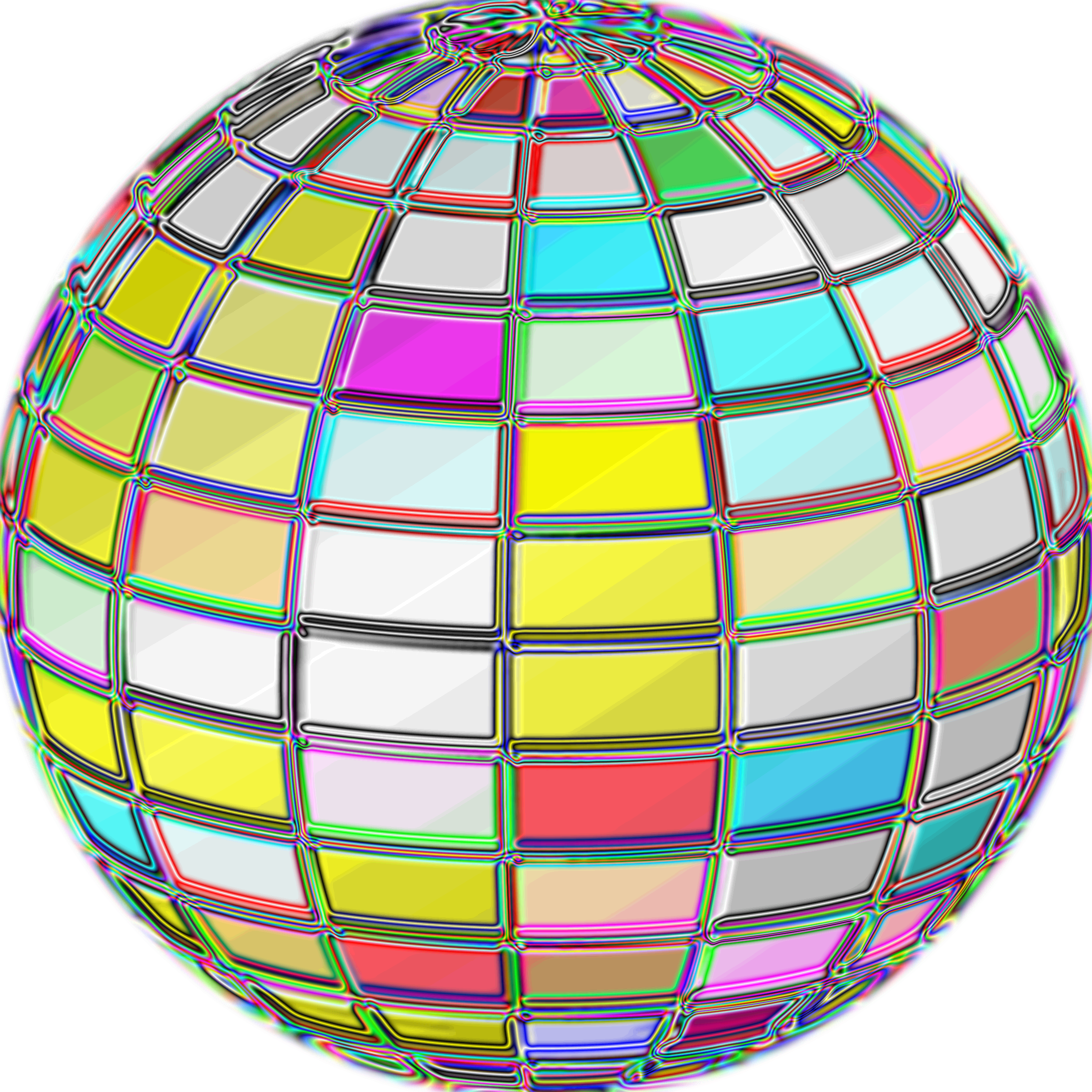 Geometric Beach Ball Psychedelic Clip Arts - Balls Colorful Cool Wallpaper 3d, HD Png Download PNG with transparent background