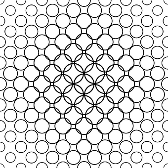 Geometric Circle Pattern PNG with transparent background