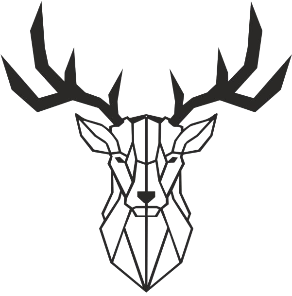 Geometric Deer Head Silhouette