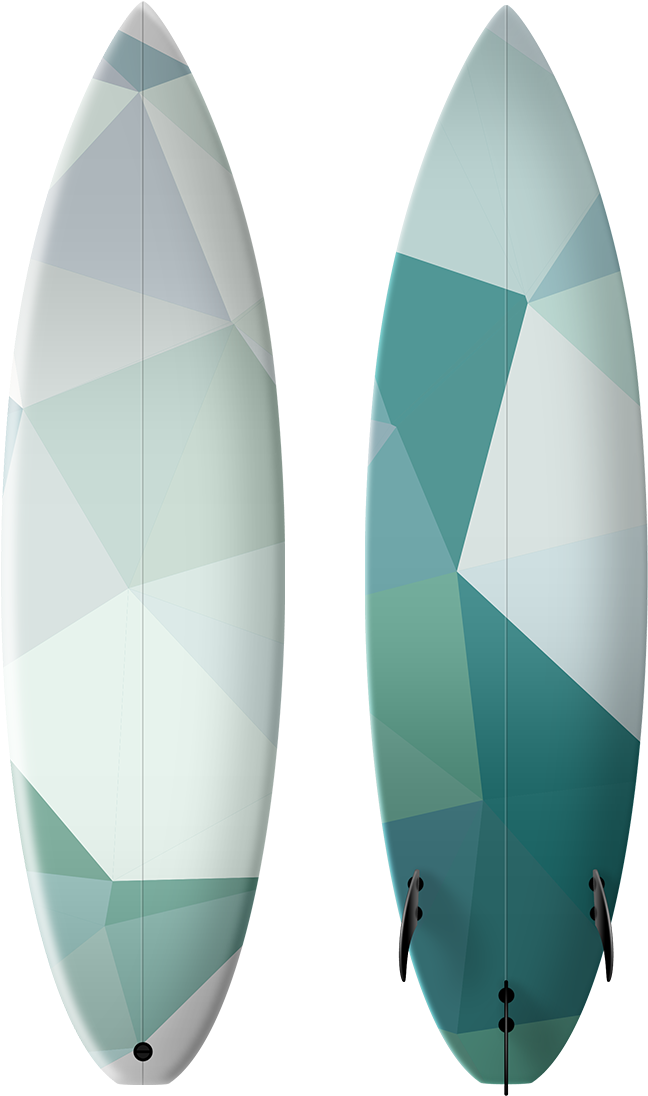 Surfing Board Png Image - Geometric Surfboard Design, Transparent Png PNG with transparent background