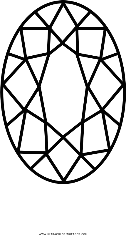Cool Diamond Coloring Pages Page Ultra - Pear Shaped Diamond Outline, HD Png Download PNG with transparent background