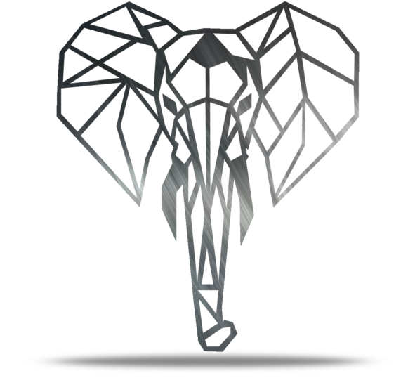 Geometric Elephant Metal Art, HD Png Download PNG with transparent background