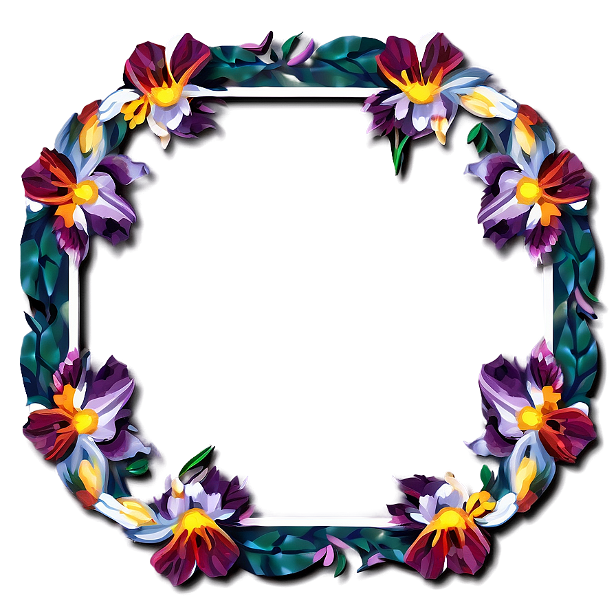 Geometric Flower Frame Png Tms72