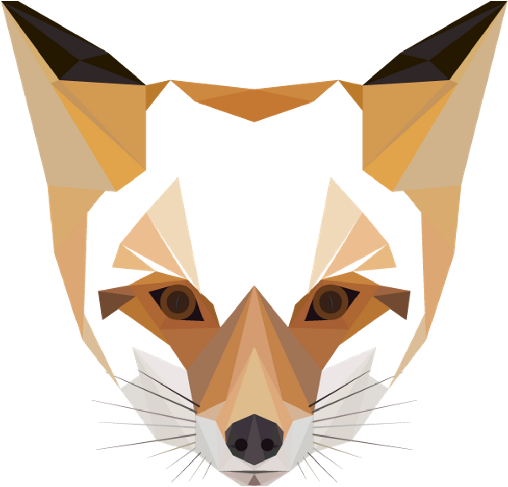 Animal Animals Fox Head Geometric - Design Animals With Geometric Shapes PNG with transparent background
