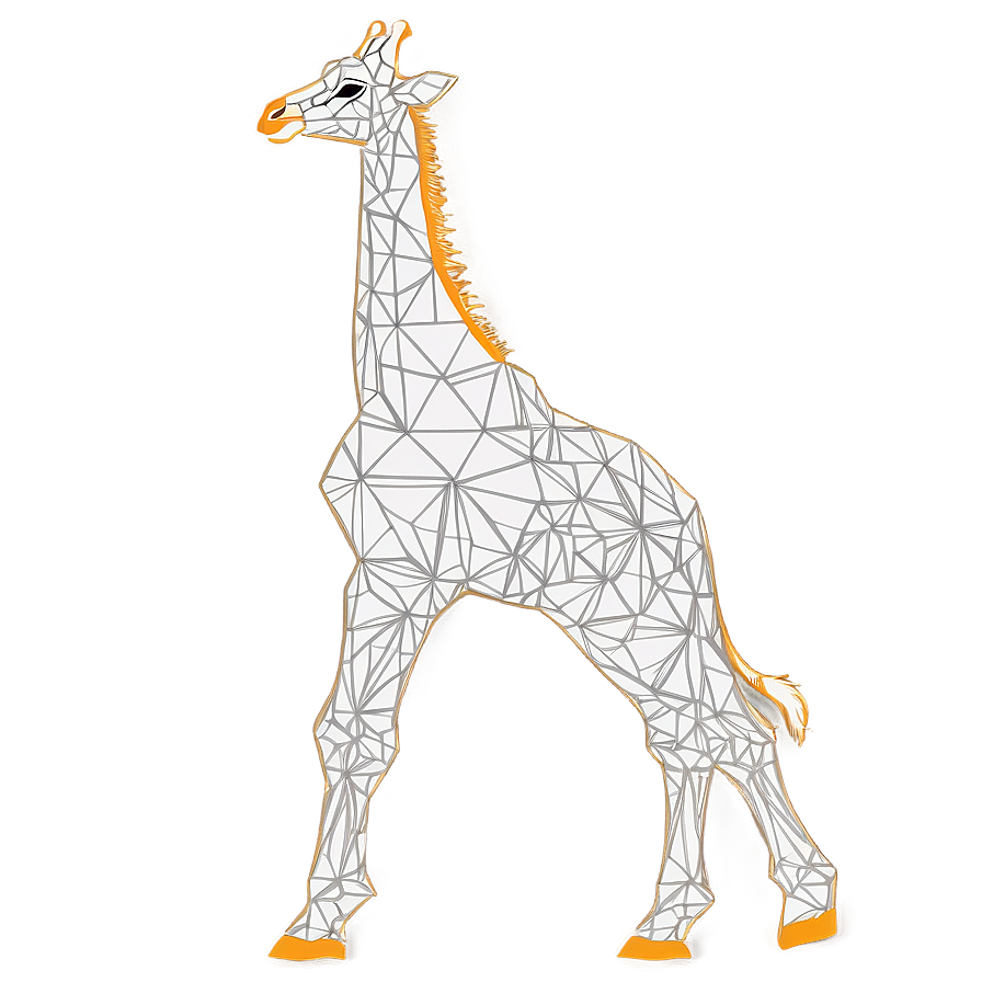 Geometric Giraffe Outline Png Joq