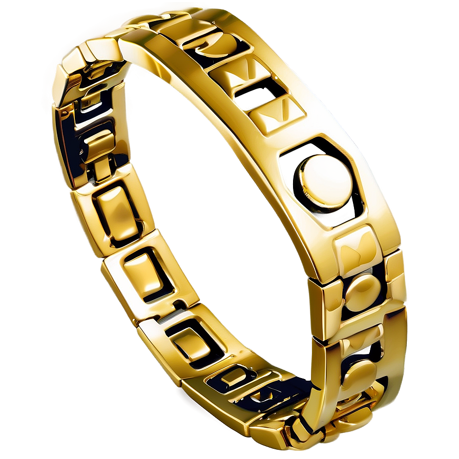 Geometric Gold Bracelet Modern Png 88