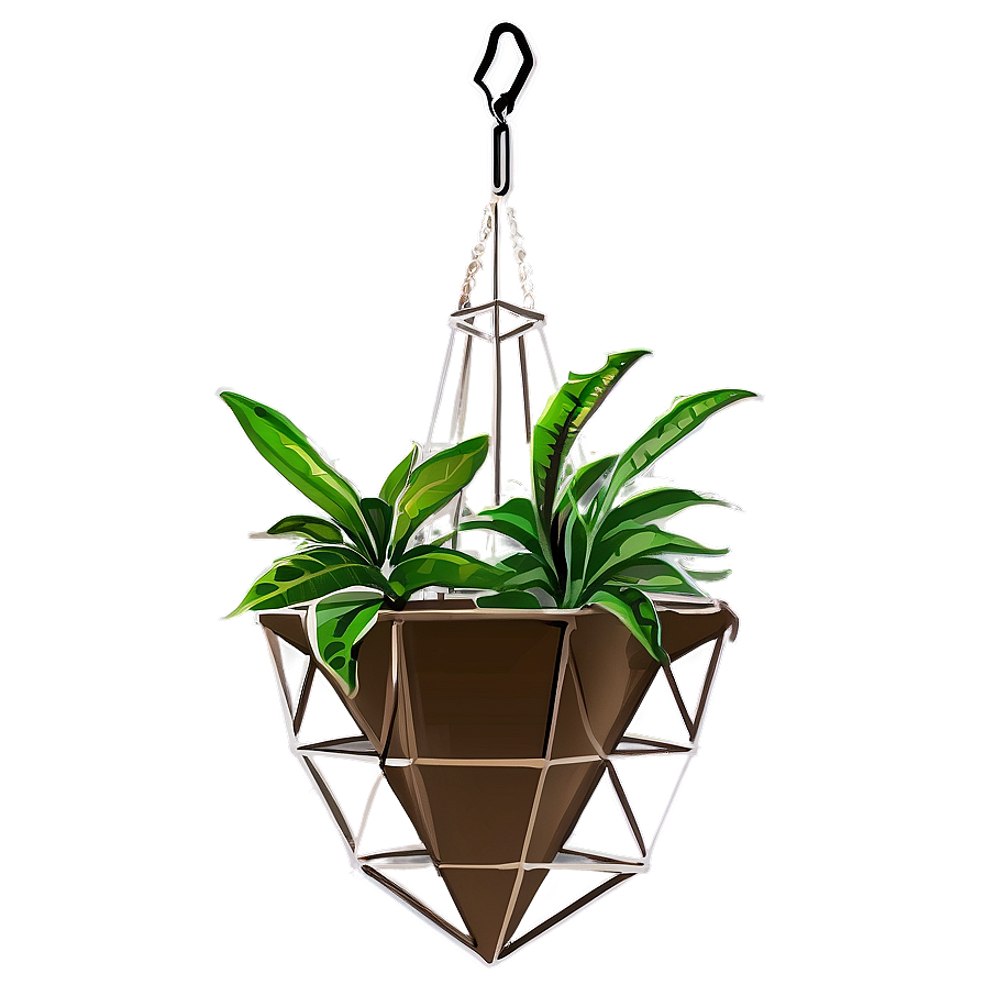 Geometric Hanging Plant Png 05252024