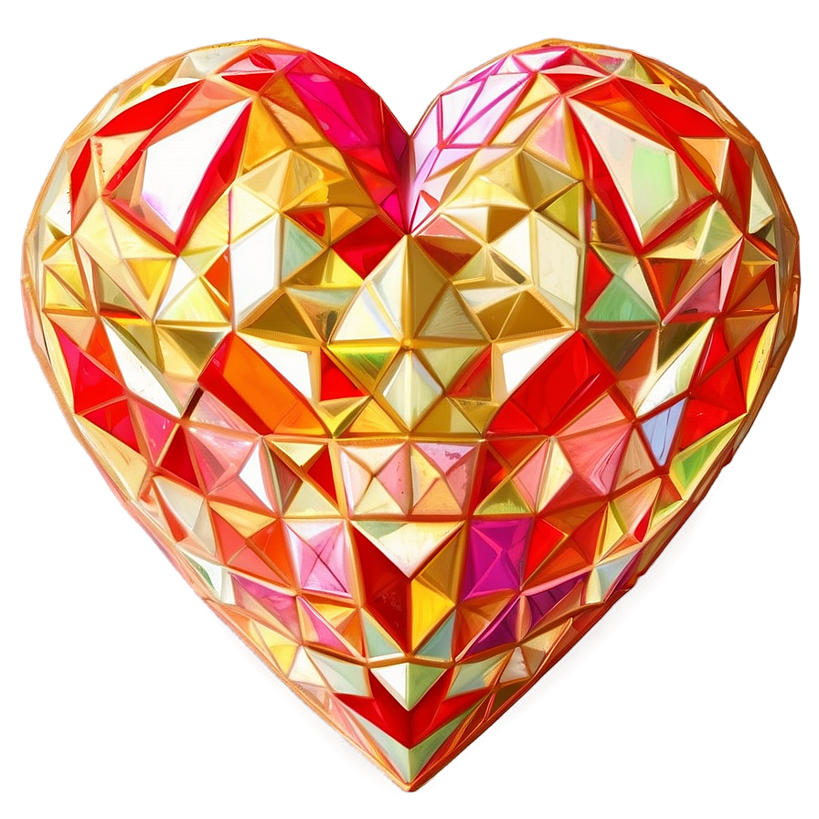 Geometric Heart Drawing Png Mut34