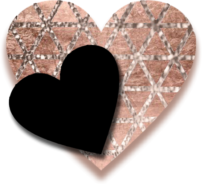 #hearts #love #rosegold #metallic #foil #copper #geometric - Heart, HD Png Download PNG with transparent background