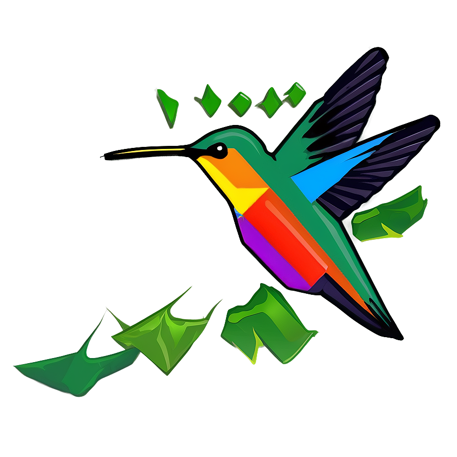 Geometric Hummingbird Png 05212024