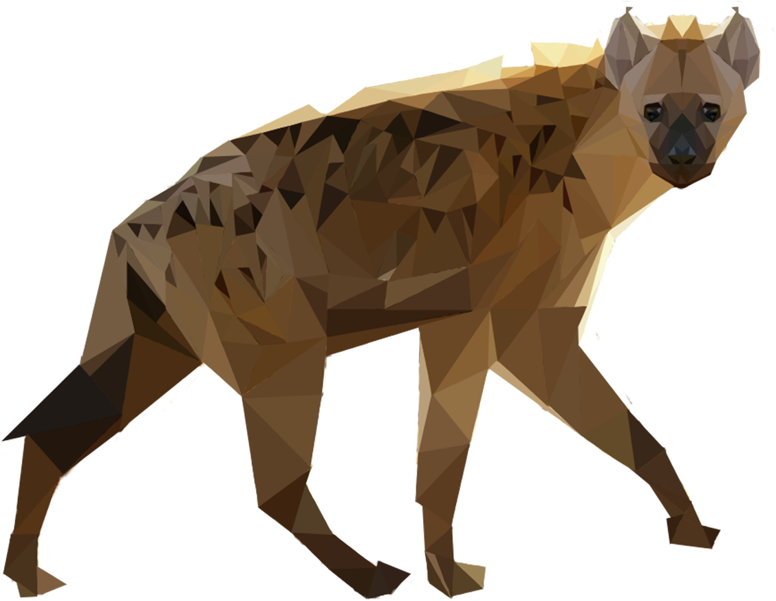 Geometric Hyena Artwork