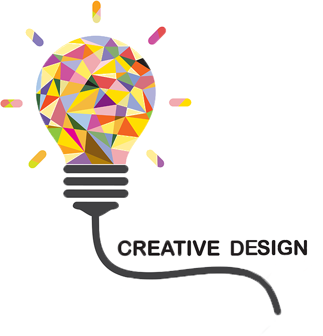 Geometric Lightbulb Creative Design PNG with transparent background