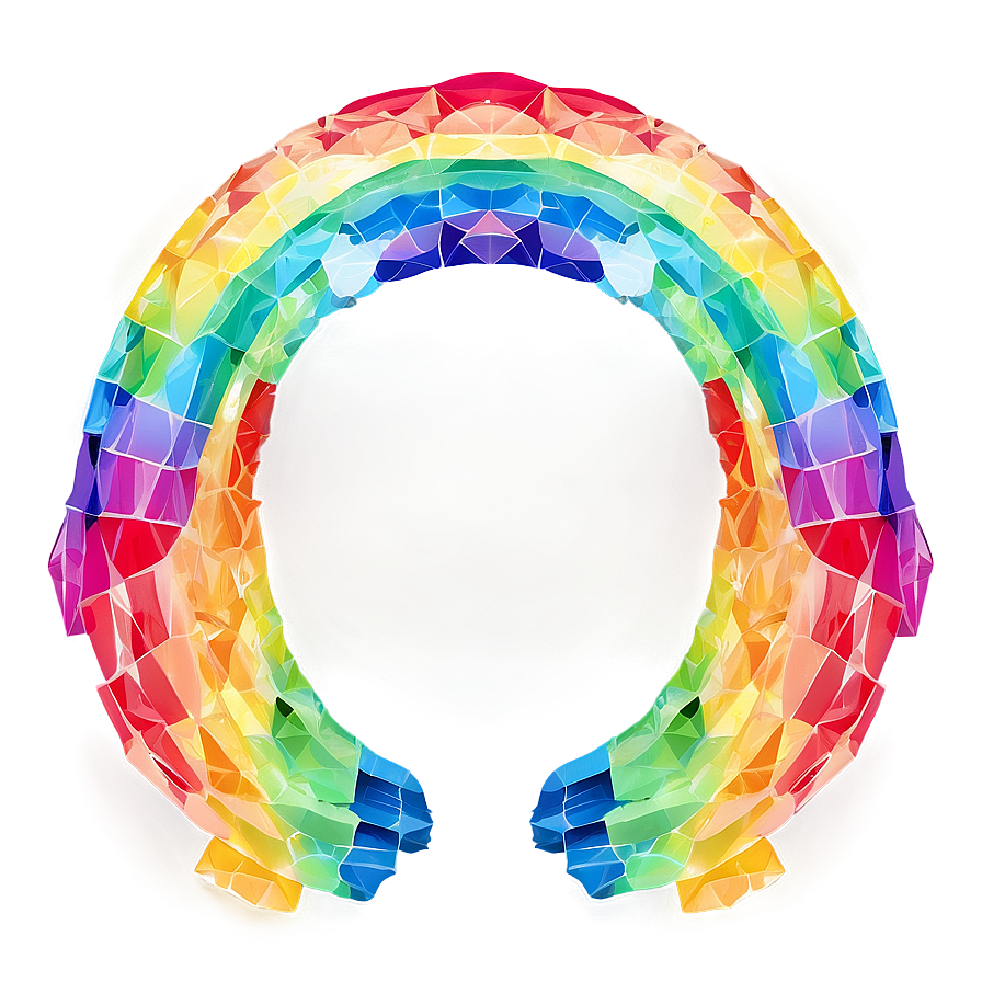 Geometric Rainbow Arc PNG 88 PNG with transparent background