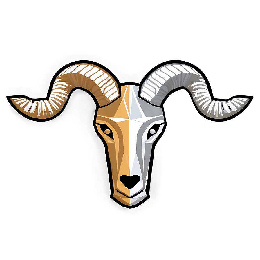 Geometric Ram Head Png 06292024