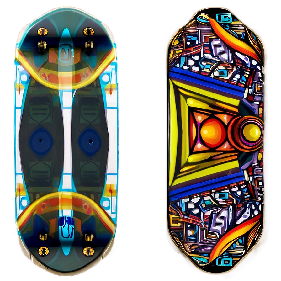 Geometric Skateboard Deck Art Png Ykk4