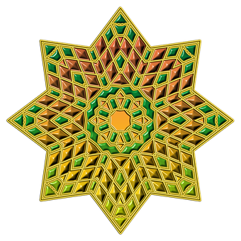 Geometric Star Pattern PNG with transparent background