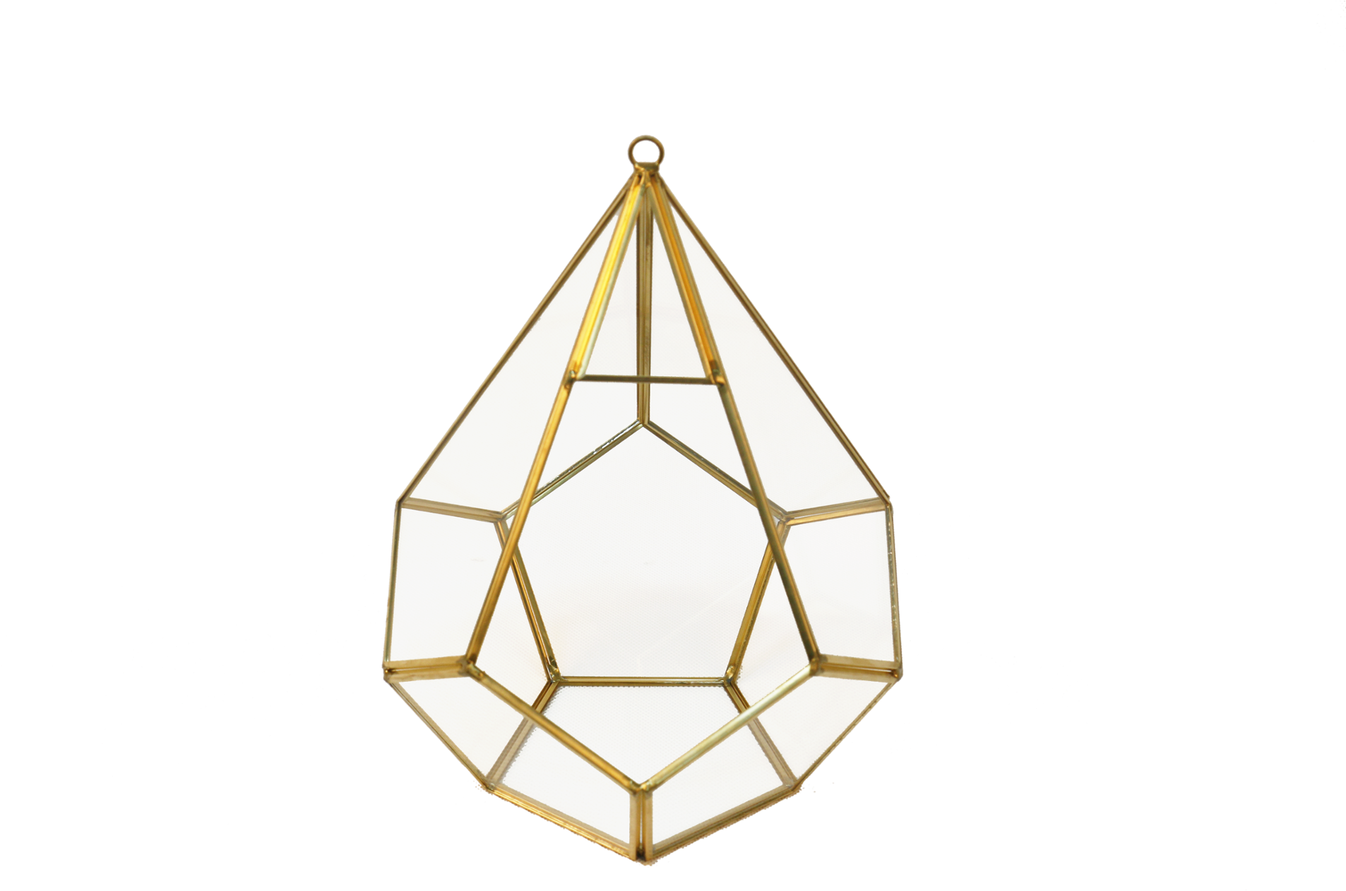 Hanging Diamond Teardrop Shape Gold Plant Terrarium - Geometric Terrarium Png Transparent Background, Png Download PNG with transparent background