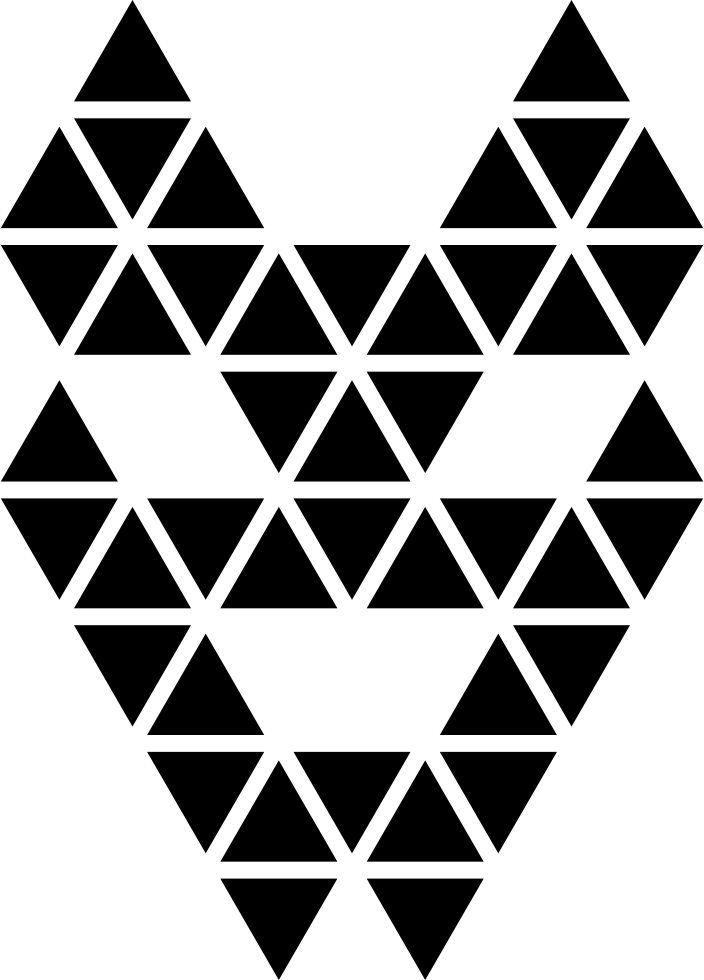 Geometric Triangle Wolf Silhouette