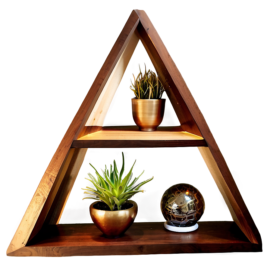 Geometric Wall Shelf Arrangement Png Vlf