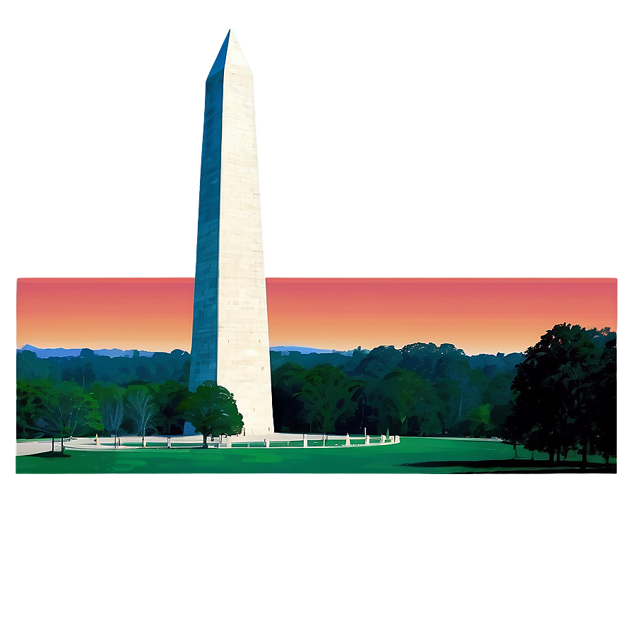 Geometric Washington Monument Abstract Art Png Sba