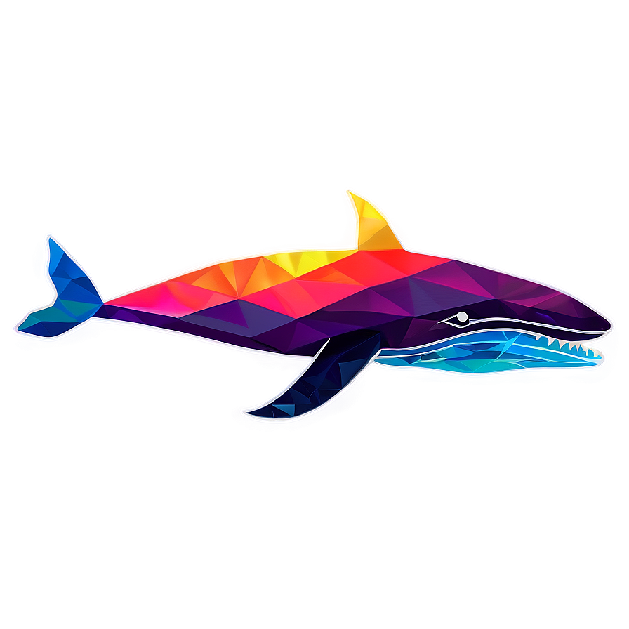 Geometric Whale Png 05232024