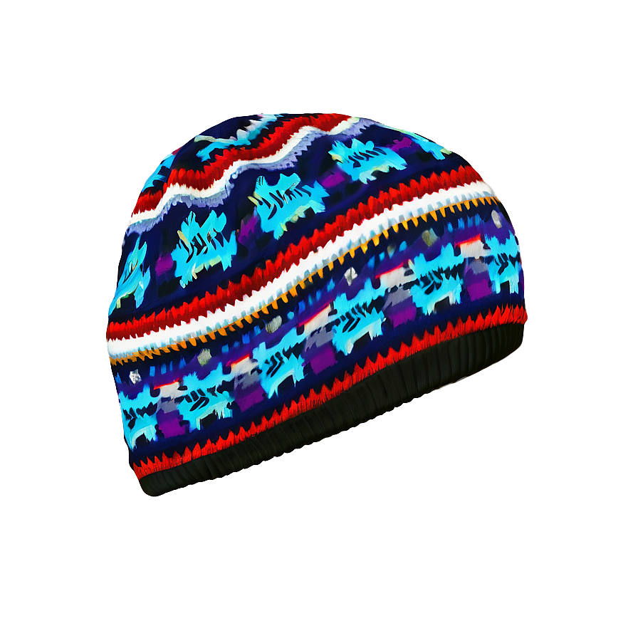 Geometric Winter Beanie Png 8