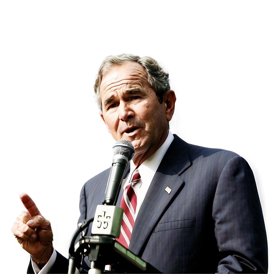 George Bush With Microphone Png Typ44