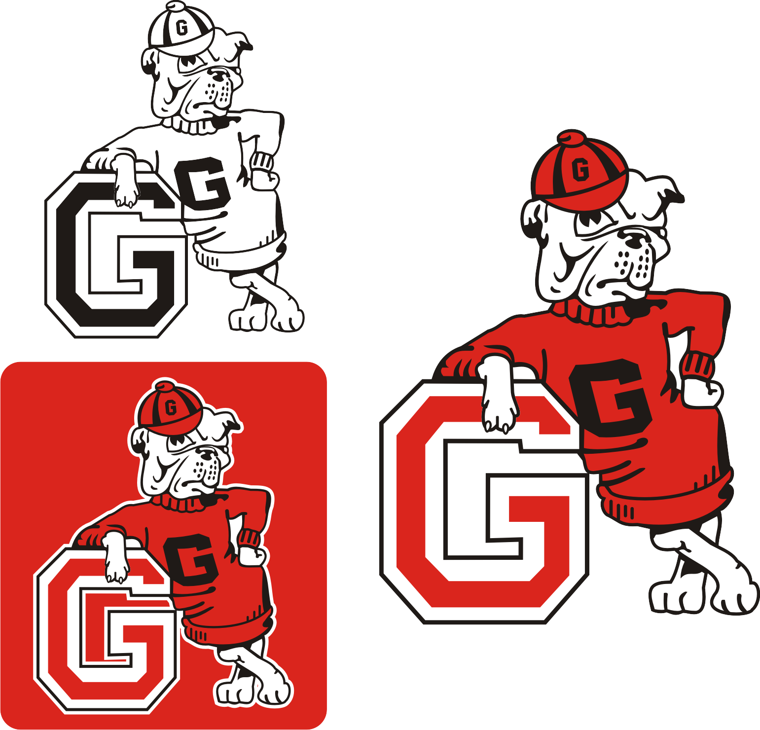 Georgia Bulldogs Mascot Variations