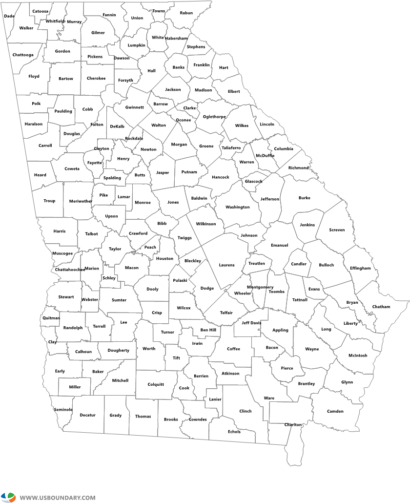 Georgia County Map