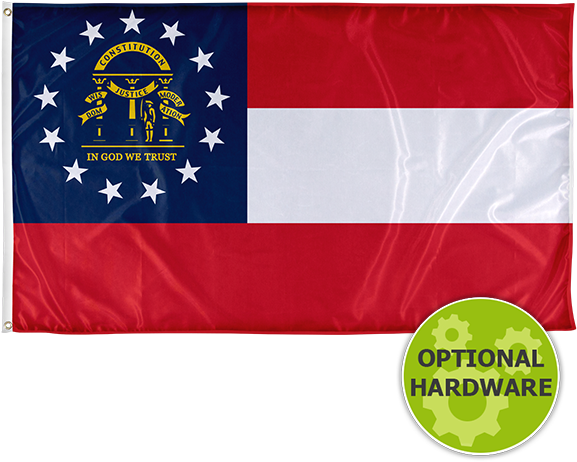 Georgia State Flagwith Optional Hardware Sticker