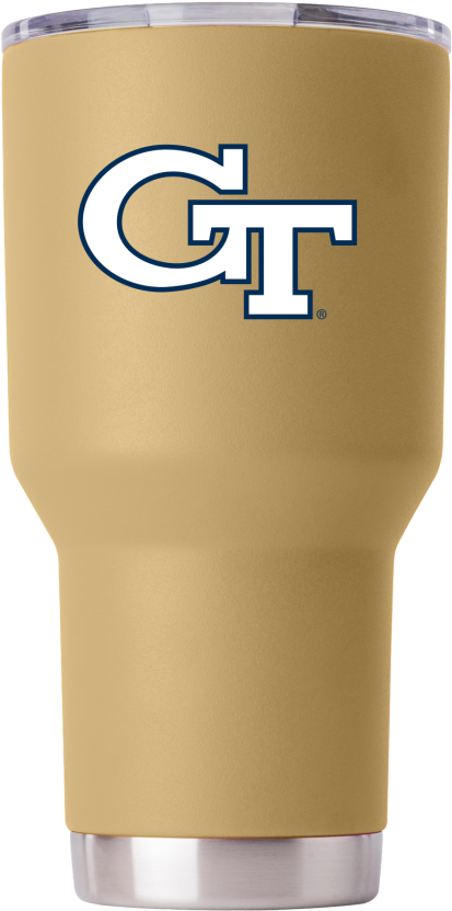 Georgia Tech 30 Oz Gold Tumbler - Georgia Tech, HD Png Download PNG with transparent background