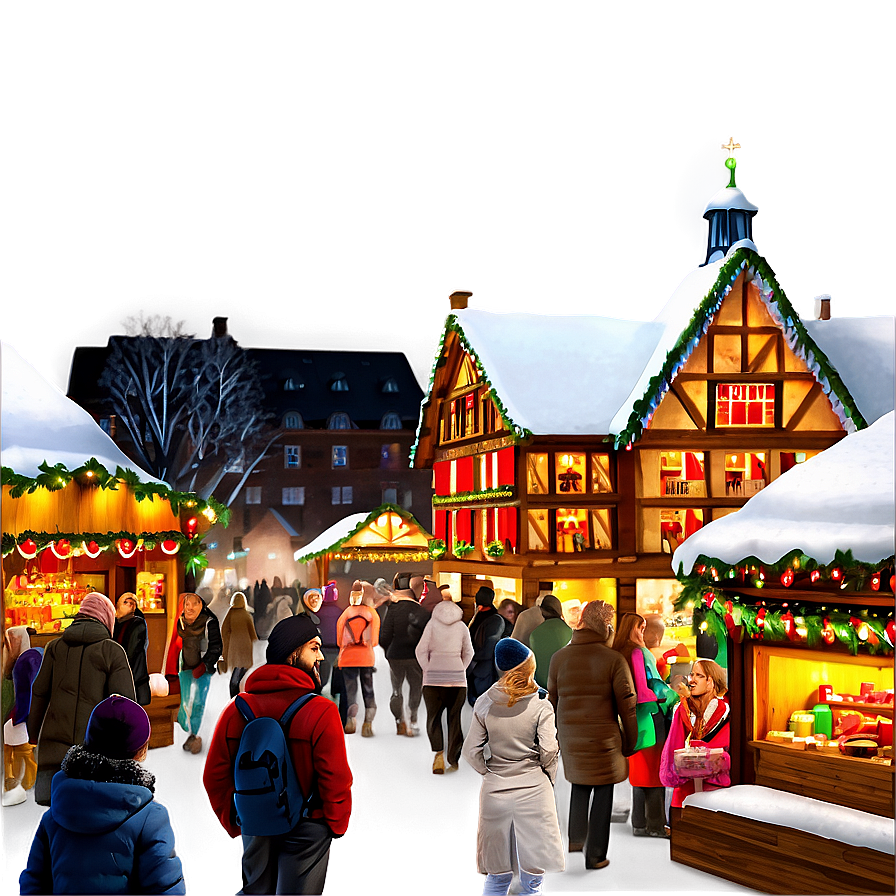 German Christmas Market Scene PNG 06112024 PNG with transparent background