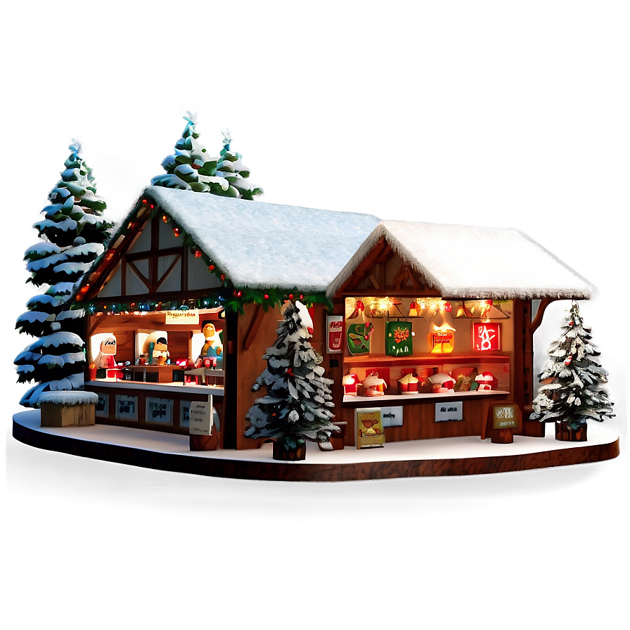German Christmas Market Scene PNG nbl PNG with transparent background