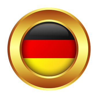 German Flag Button Icon